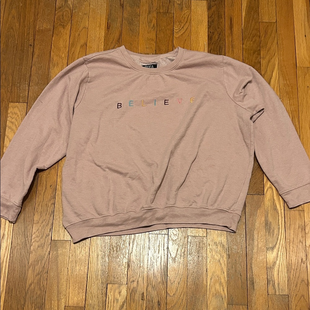 Pink 'Believe' Sweatshirt